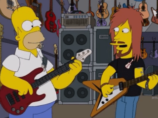 El rock en Los Simpson